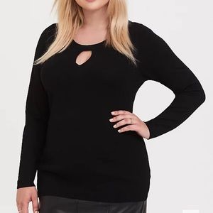 Torrid Sweater-knit keyhole top